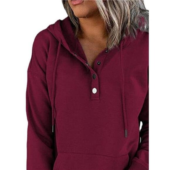 Drawstring Kangaroo Pocket Dropped Shoulder Hoodie - Picture 4 of 6